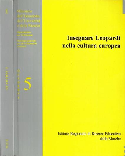 Insegnare Leopardi nella cultura europea - copertina