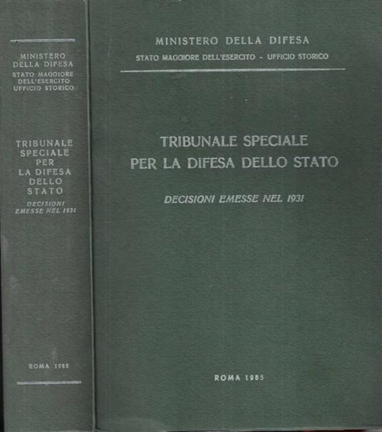 Tribunale speciale per la difesa dello Stato - copertina