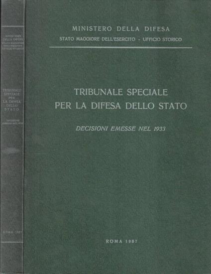Tribunale speciale per la difesa dello Stato - copertina