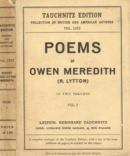 The poems vol.I - copertina