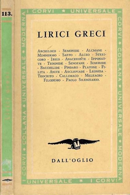 Lirici greci - copertina