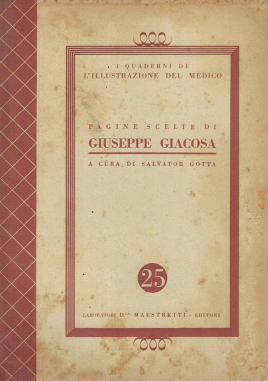 Pagine scelte di Giuseppe Giacosa - copertina
