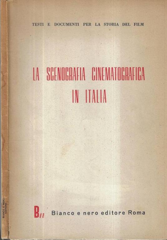 La scenografia cinematografica in Italia - copertina