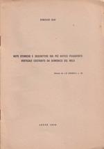 Note storiche e descrittive sul più antico pianoforte verticale costruito da Domenico del Mela