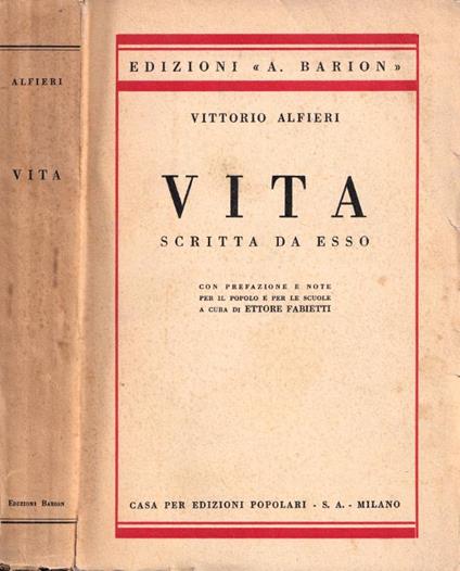 Vita - Vittorio Alfieri - copertina
