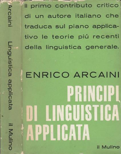 Principi di linguistica applicata - Enrico Arcaini - copertina
