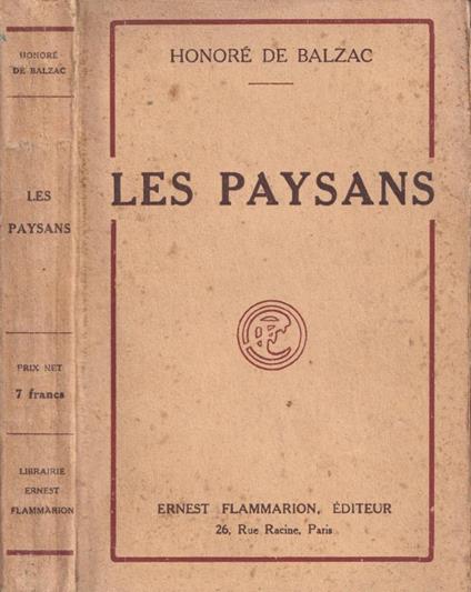 Les paysans - Honoré de Balzac - copertina