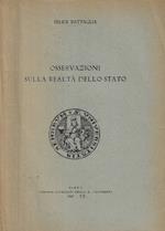 Osservazioni sulla realtà dello stato