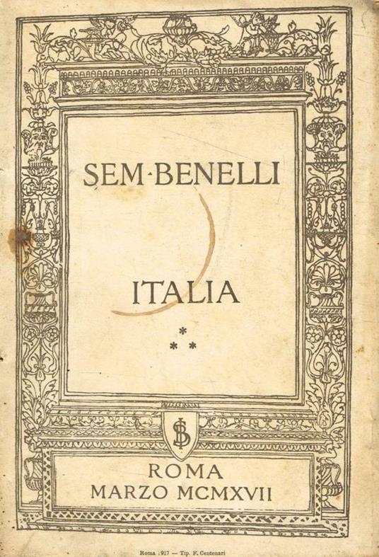 Italia - Sem Benelli - copertina