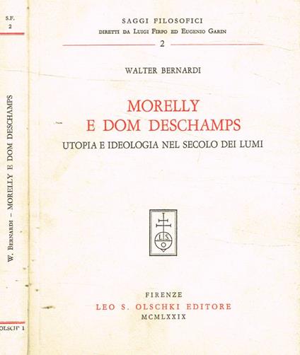 Morelly e Dom Deschamps - Walter Bernardi - copertina