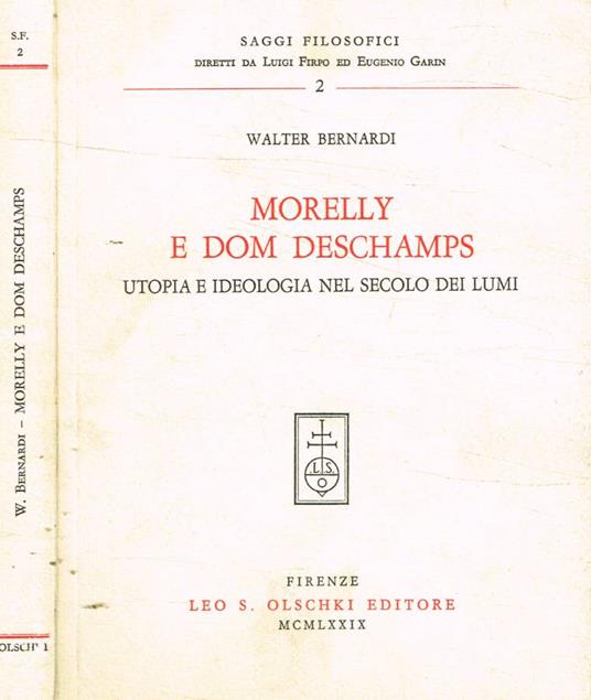 Morelly e Dom Deschamps - Walter Bernardi - copertina