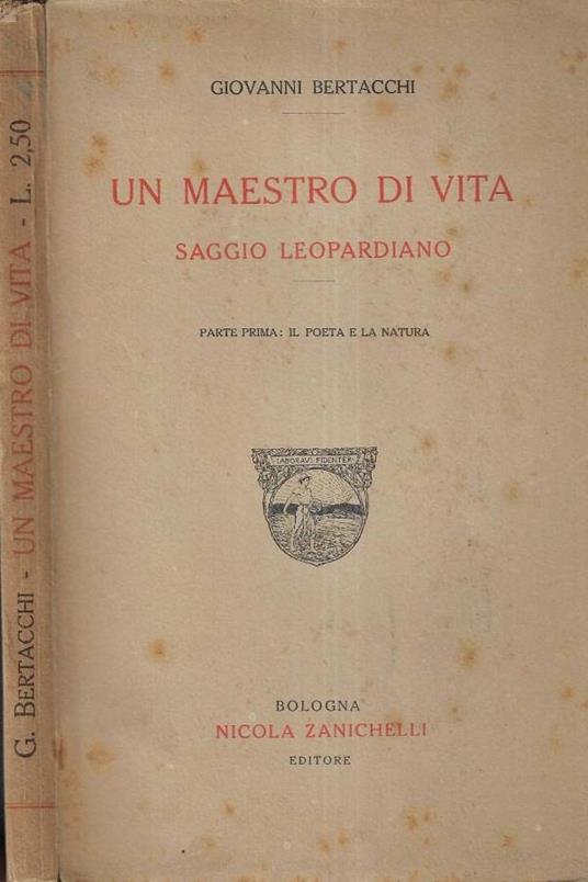 Un maestro di vita - Giovanni Bertacchi - copertina