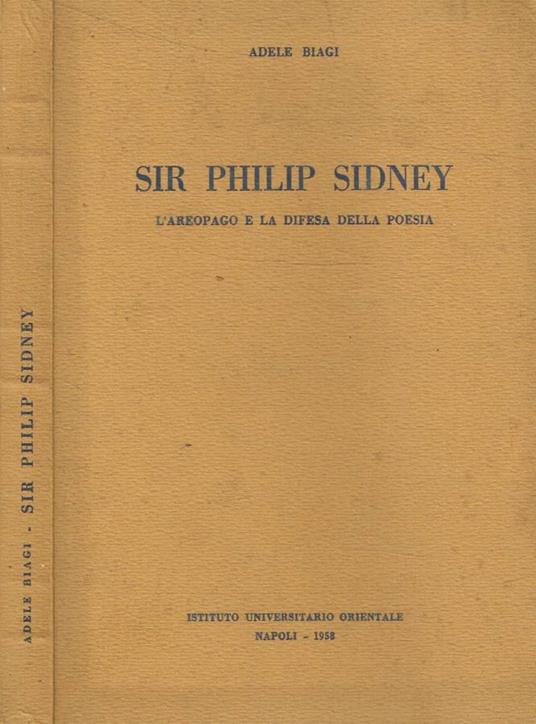 Sir Philip Sidney - Adele Biagi - copertina