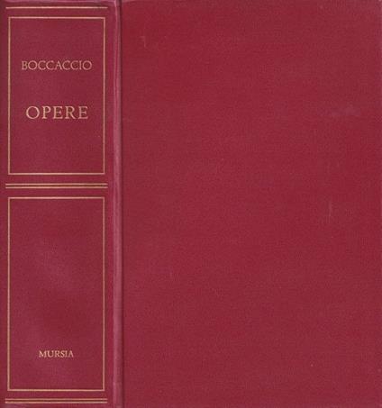 Opere - Giovanni Boccaccio - copertina