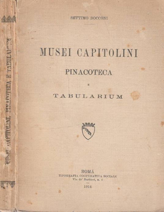 Musei capitolini - Settimo Bocconi - copertina