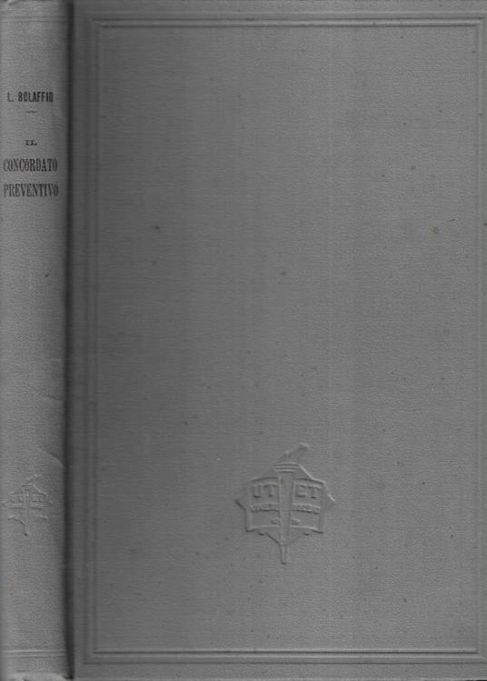 Il concordato preventivo - Leone Bolaffio - copertina