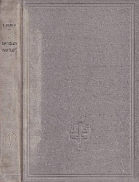 Il concordato preventivo - Leone Bolaffio - copertina