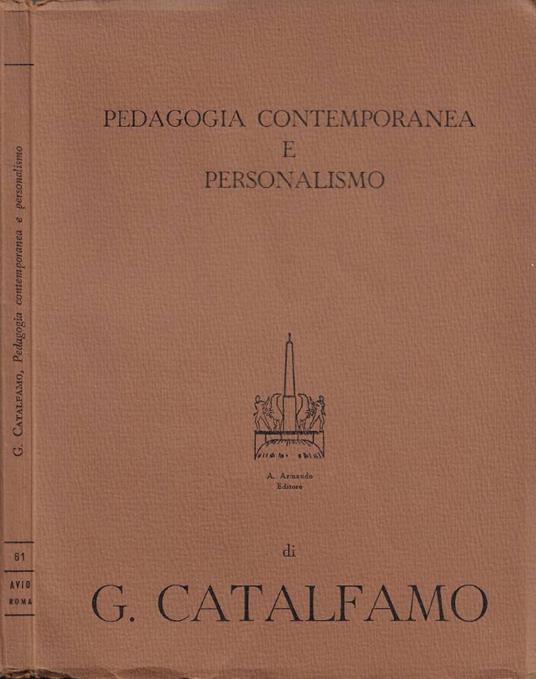 Pedagogia contemporanea e personalismo - Giuseppe Catalfamo - copertina