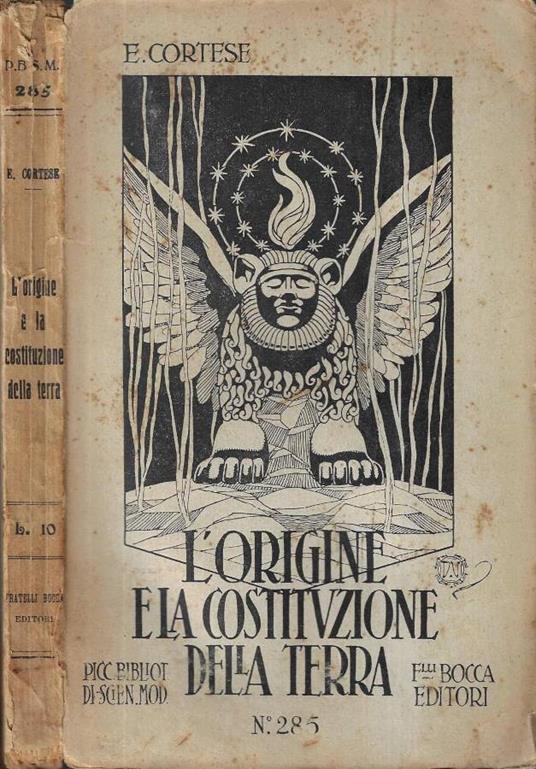 L' origine e la costituzione della terra - E. Cortese - copertina