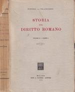 Storia del diritto romano, vol. II, parte I