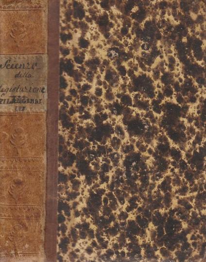 La scienza della legislazione vol III - Gaetano Filangieri - copertina