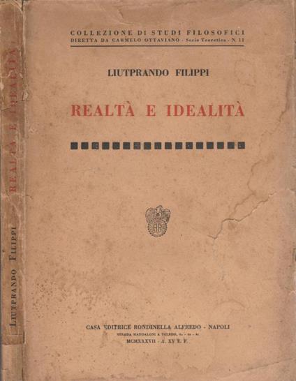Realtà e idealità - Liutprando Filippi - copertina