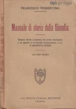 Manuale di storia della filosofia, vol. I (Autografo)