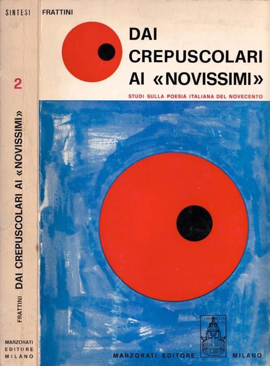 Dai crepuscolari ai Novissimi - Alberto Frattini - copertina