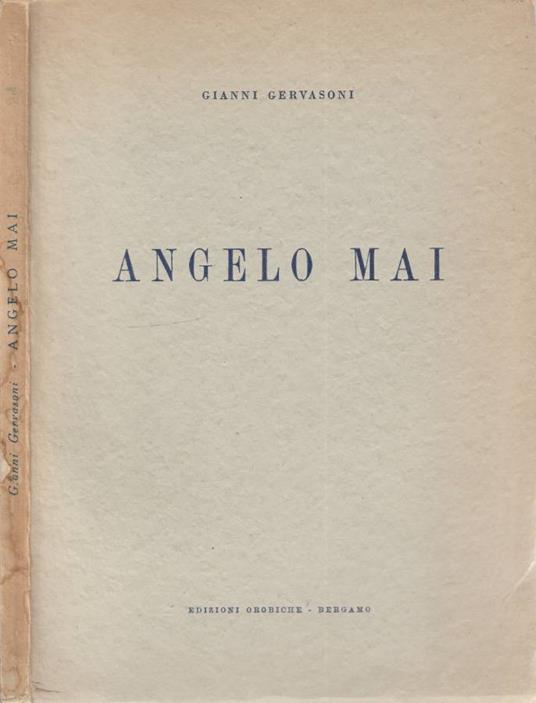 Angelo Mai - Gianni Gervasoni - copertina