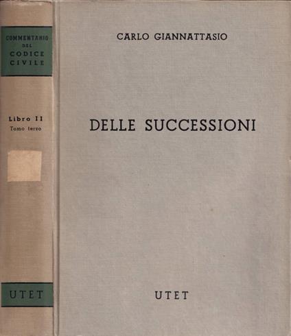 Delle successioni - Carlo Giannattasio - copertina