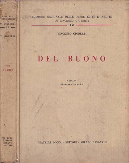 Del Buono - Vincenzo Gioberti - copertina