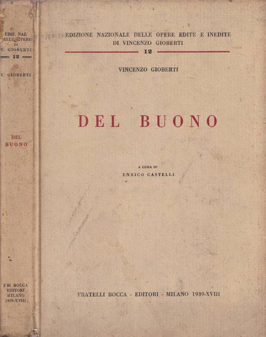 Del Buono - Vincenzo Gioberti - copertina