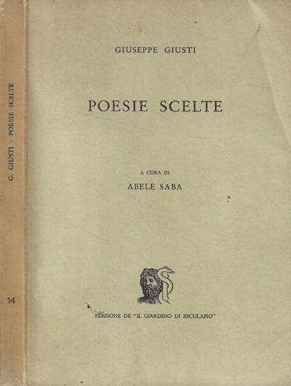 Poesie scelte - Giuseppe Giusti - copertina