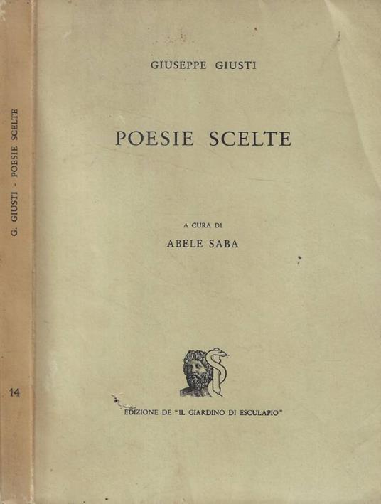 Poesie scelte - Giuseppe Giusti - copertina
