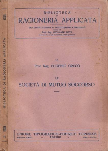 Società di mutuo soccorso - Eugenio Greco - copertina