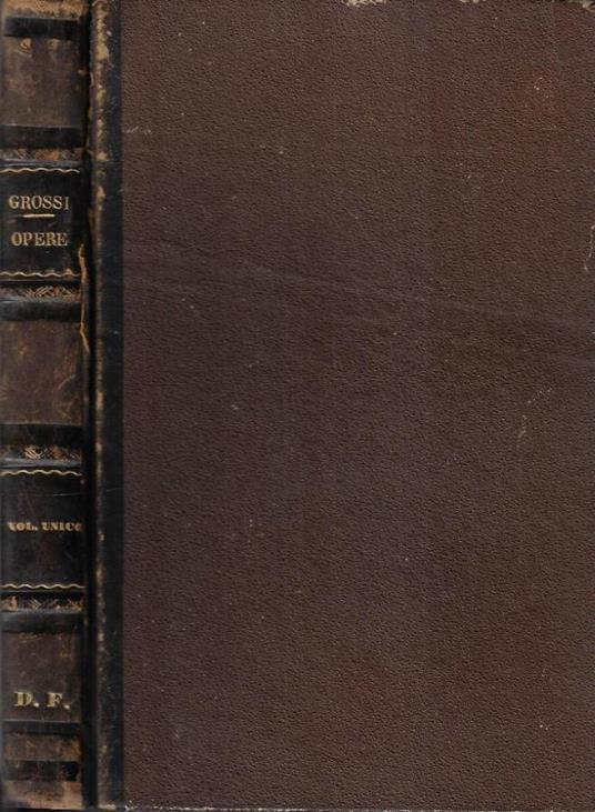 Opere - Tommaso Grossi - copertina