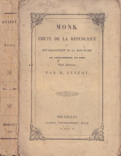 Monk - M. Guizot - copertina