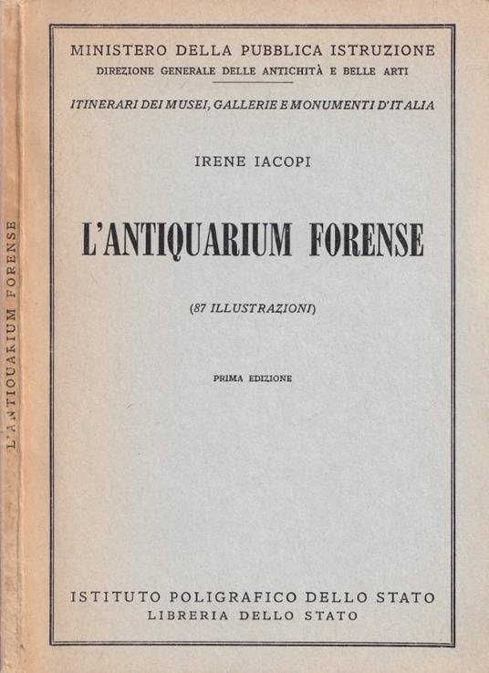 L' antiquarium forense - Irene Iacopi - copertina