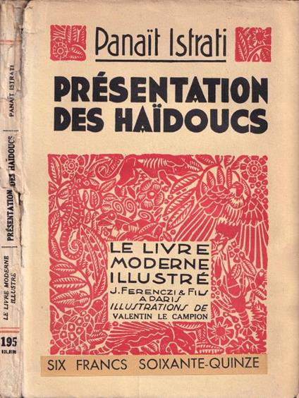 Présentation des Haidoucs - Panait Istrati - copertina