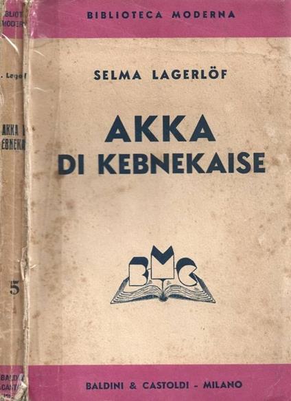 Akka di Kebnekaise - Selma Lagerlof - copertina