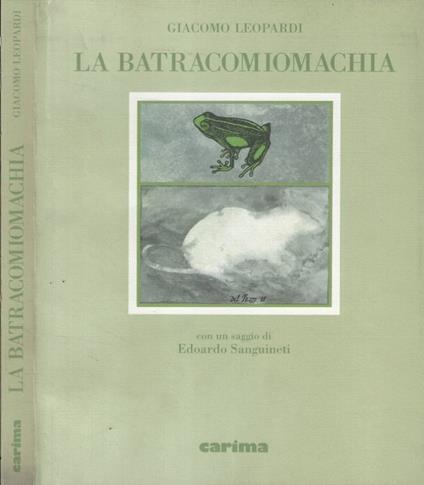 La batracomiomachia - Giacomo Leopardi - copertina