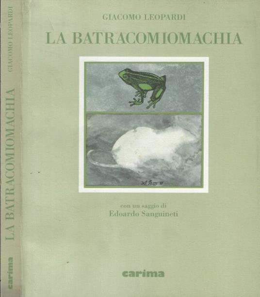 La batracomiomachia - Giacomo Leopardi - copertina