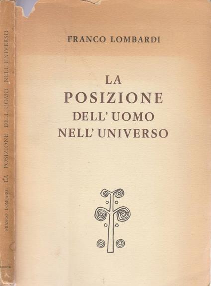 La posizione dell'uomo nell'universo - Franco Lombardi - copertina