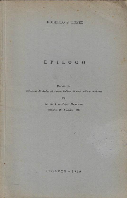 Epilogo - Roberto S. Lopez - copertina