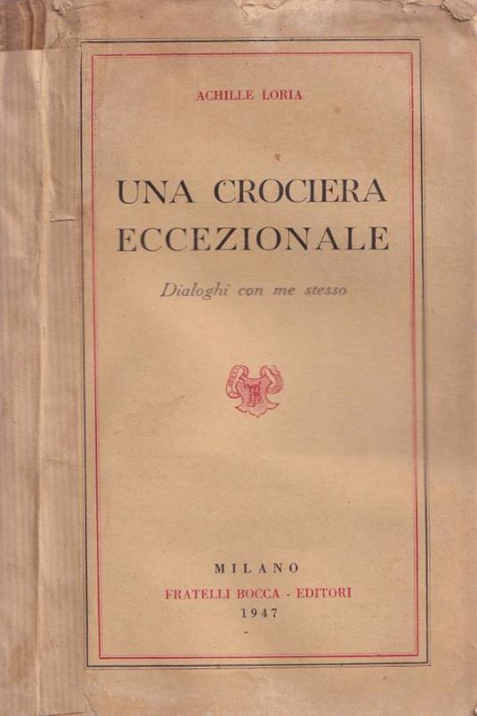 Una crociera eccezionale - Achille Loria - copertina