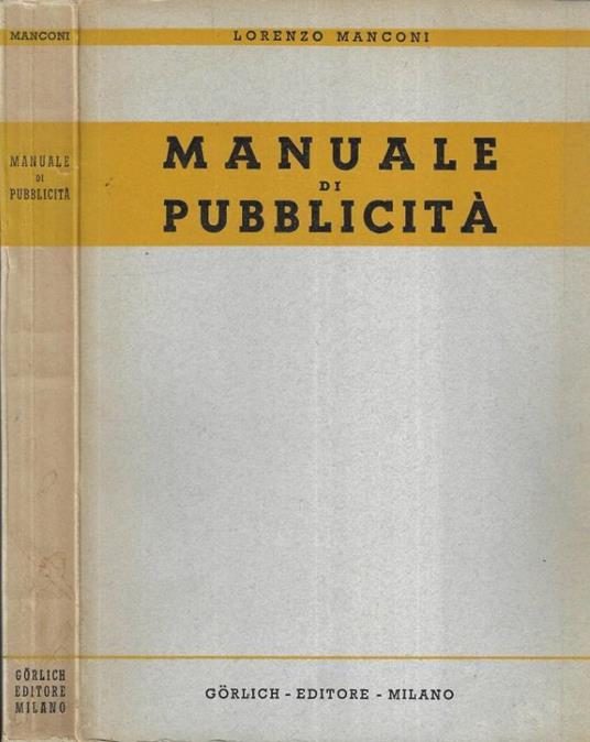 Manuale di pubblicità - Lorenzo Manconi - copertina