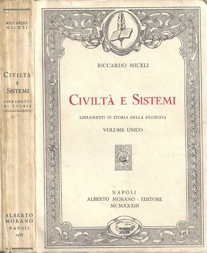 Civiltà e Sistemi - Riccardo Miceli - copertina