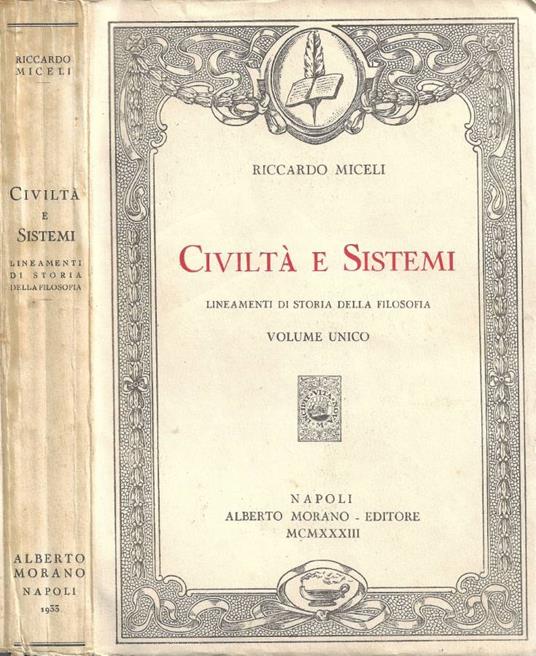 Civiltà e Sistemi - Riccardo Miceli - copertina