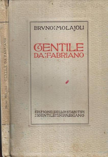 Gentile da Fabriano - Bruno Molajoli - copertina