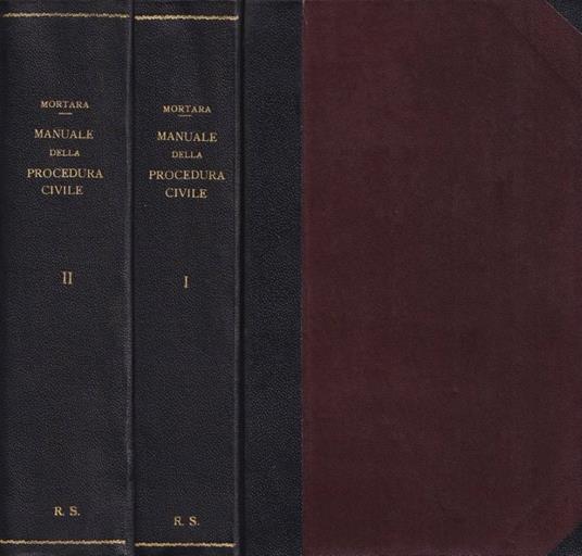 Manuale della procedura civile, vol. I e II - Lodovico Mortara - copertina